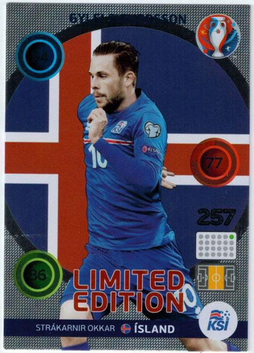 Adrenalyn XL UEFA Euro 2016, Limited Edition, Gylfi Sigurdsson - Iceland