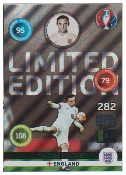 Adrenalyn XL UEFA Euro 2016, Limited Edition, Wayne Rooney - Shiny