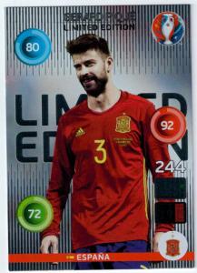 Adrenalyn XL UEFA Euro 2016, Limited Edition, Gerard Pique - Classic