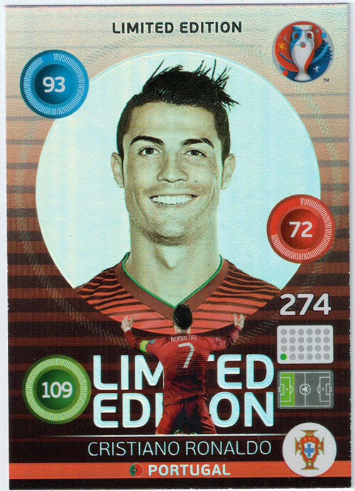 Adrenalyn XL UEFA Euro 2016, Limited Edition, Cristiano Ronaldo - Hero