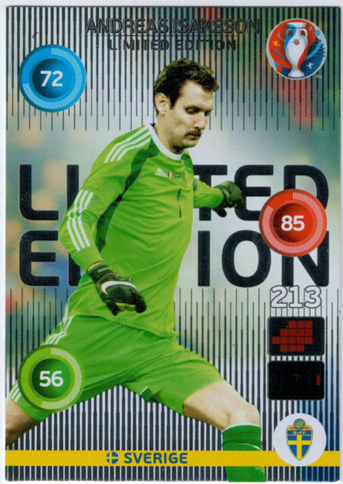 Adrenalyn XL UEFA Euro 2016, Limited Edition, Andreas Isaksson - Classic