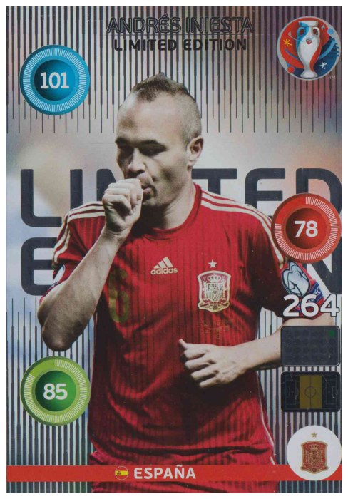 XXL Adrenalyn XL UEFA Euro 2016, Limited Edition XXL, Andres Iniesta - Classic