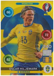 Adrenalyn XL UEFA Euro 2016, Rising Star, #SV1, Oscar Hiljemark