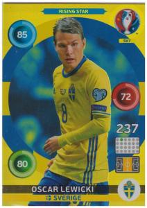 Adrenalyn XL UEFA Euro 2016, Rising Star, #SV7, Oscar Lewicki