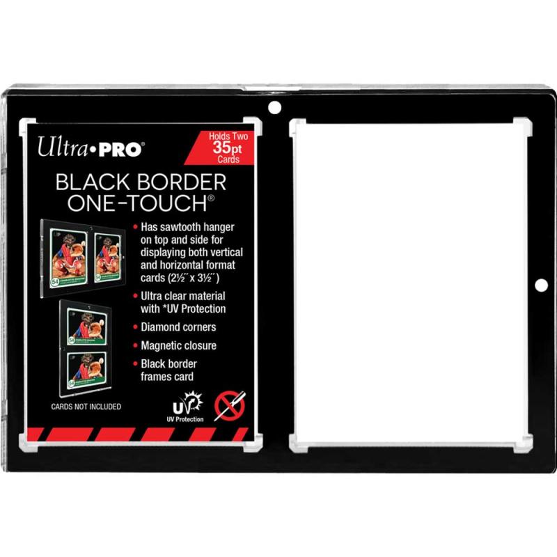 35PT 2-Card Black Border UV ONE-TOUCH Magnetic Holder