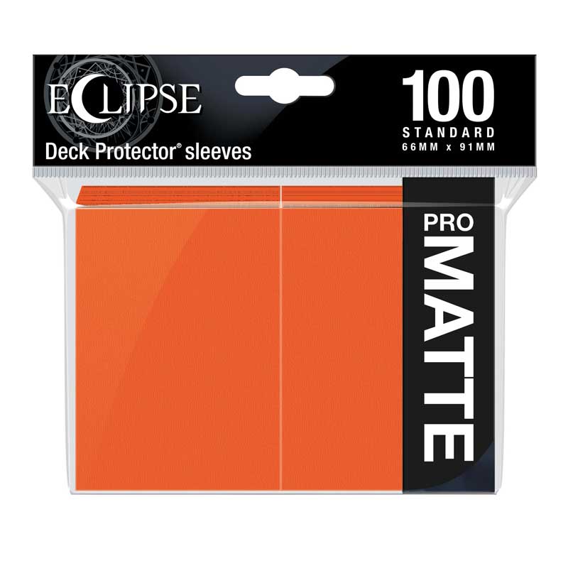 Eclipse Matte Standard Sleeves: Pumpkin Orange