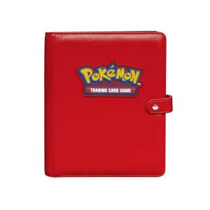 Premium Snap Binder - Röd 4-Pocket pärm med Pokémon motiv