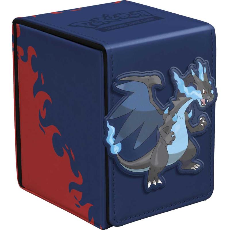 Mega Charizard X Alcove Flip Deck Box for the Pokémon Trading Card Game (Blå)