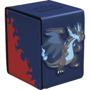 Mega Charizard X Alcove Flip Deck Box for the Pokémon Trading Card Game (Blå)