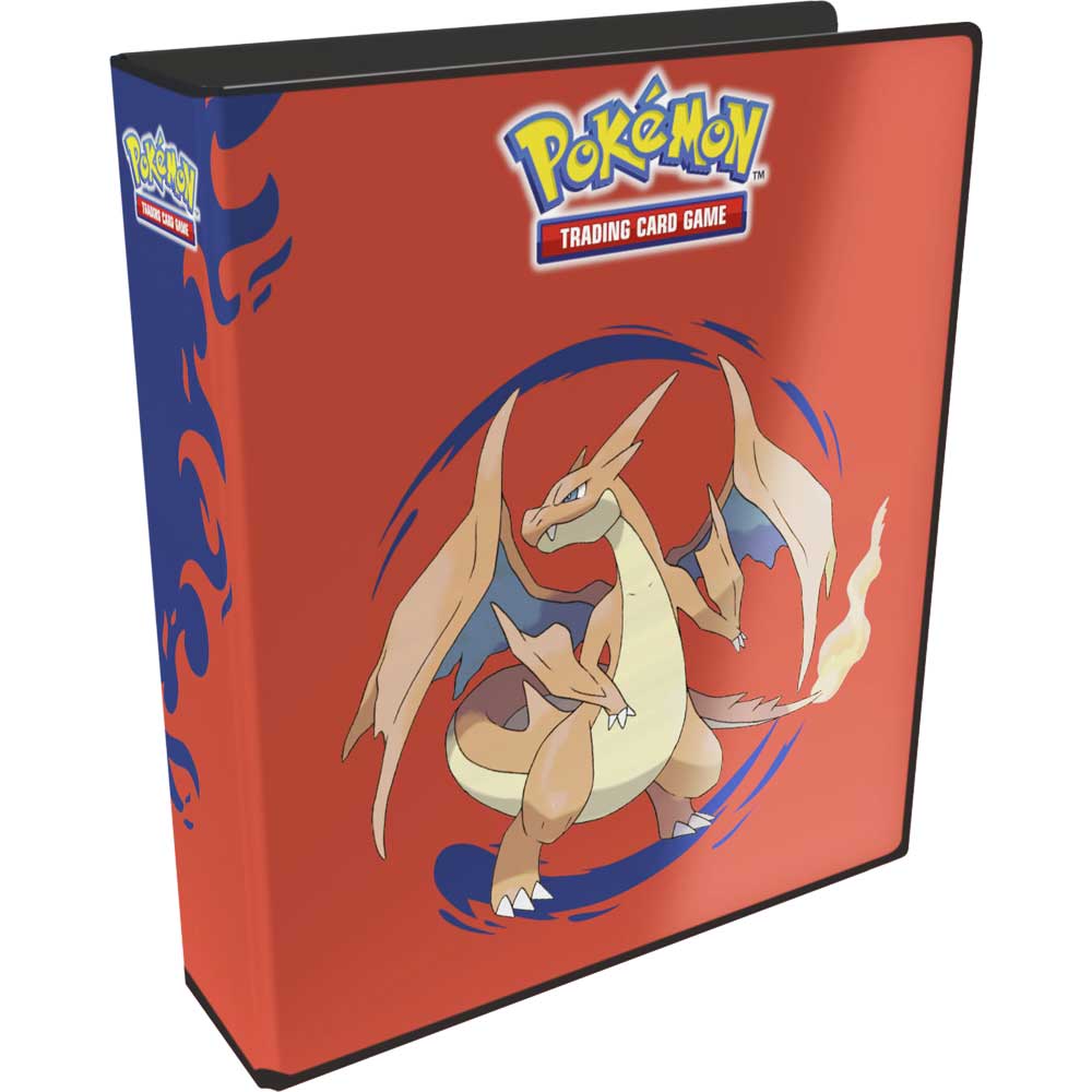 pokemon trading card 3 ring binder 900 Pocket with Magnifying Glass - Card Storage Album Zipper for MTG Sports Cards TCG heavyweight polypropylene pages with strong welds Ultra Pro Pokemon Charizard 2