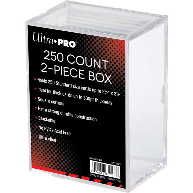 2-Piece 250 Count Clear Card Storage Box