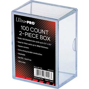 2-Piece 100 Count Clear Card Storage Box