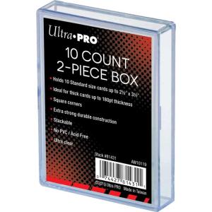 2-Piece 10 Count Clear Card Storage Box