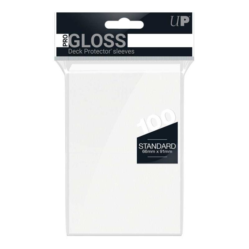 PRO-Gloss 100ct Standard Deck Protector sleeves: White