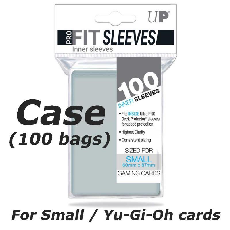 Case (100 bags) PRO-Fit Small Size Deck Protectors 100ct (Clear Ultra Pro for Yu-Gi-Oh cards)