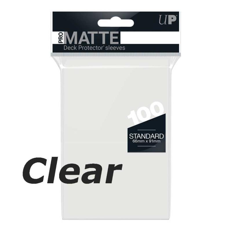 PRO-Matte 100ct Standard Deck Protector sleeves: Clear