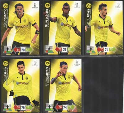 Base cards BORUSSIA DORTMUND, 2012-13 Adrenalyn Champions League Update, Pick from list