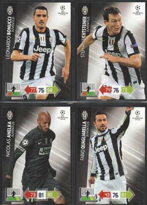 Base cards JUVENTUS, 2012-13 Adrenalyn Champions League Update, Pick from list
