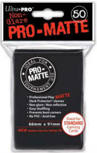 Deck protector sleeves, Pro Matte, Black, 50ct