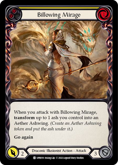 UPR019 - Billowing Mirage - Yellow - Common - Rainbow Foil