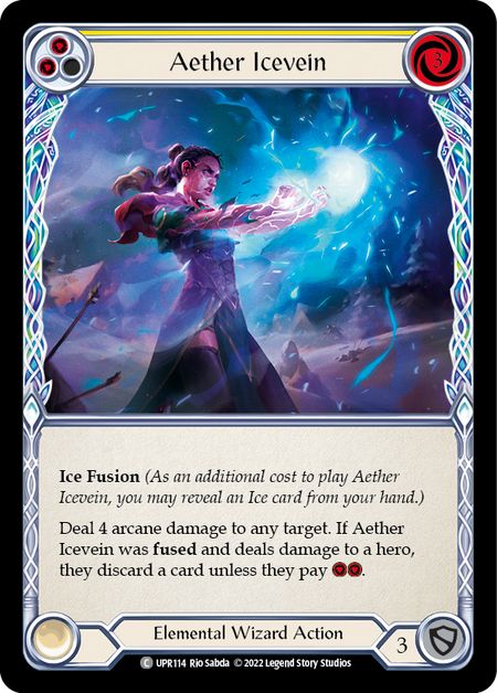 UPR114 - Aether Icevein - Yellow - Common - Rainbow Foil