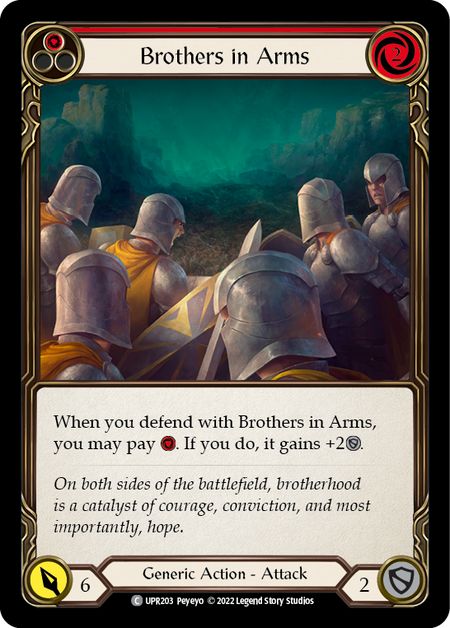 UPR203 - Brothers in Arms - Red - Common - Rainbow Foil