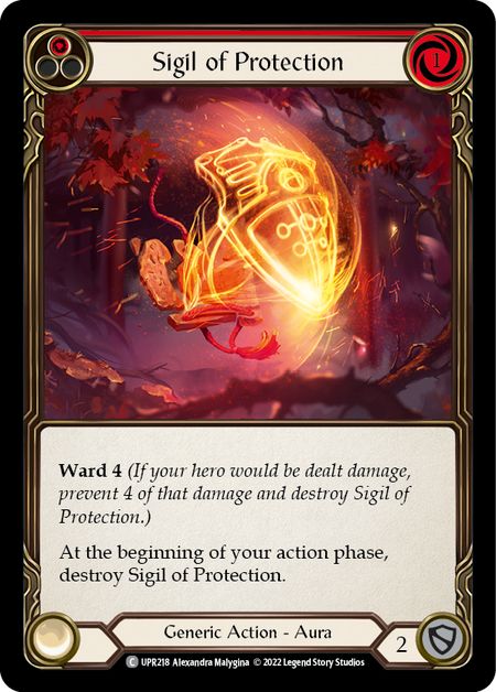 UPR218 - Sigil of Protection - Red - Common - Rainbow Foil