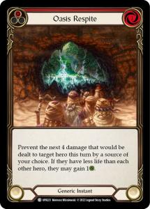 UPR221 - Oasis Respite - Red - Common - Rainbow Foil
