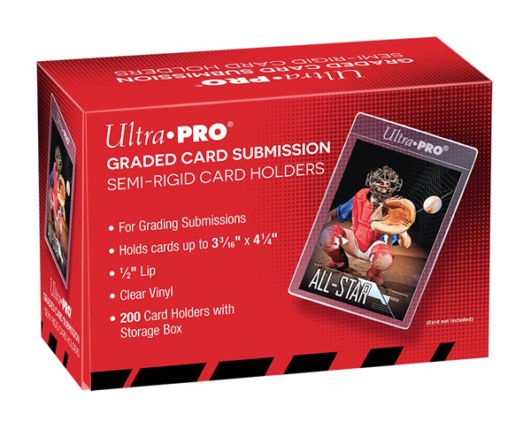 Ultra Pro, Semi-Rigid Card Holder - Graded card submission (200 Hållare) [Röd låda]