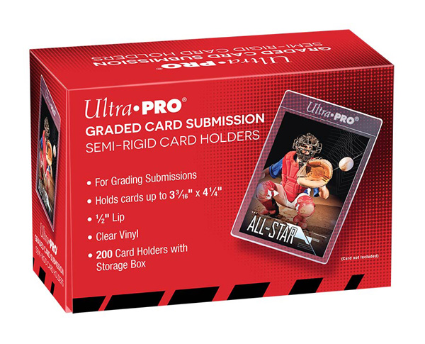 Ultra PRO Semi-Rigid Card Holders – 200 Count For Graded Card Submissions – 43000