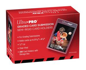 Ultra Pro, Semi-Rigid Card Holder - Graded card submission (200 Holders) [Red Box]