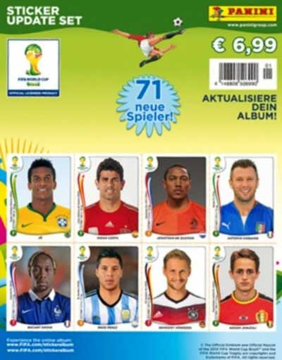 Update Set, Panini Stickers World Cup 2014 (White Boarder)
