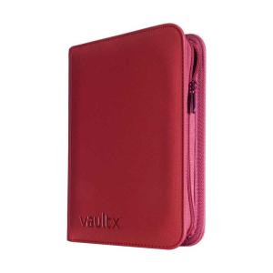 Vault X - Exo-Tec Zip Binder 4-Pocket METALLIC Red