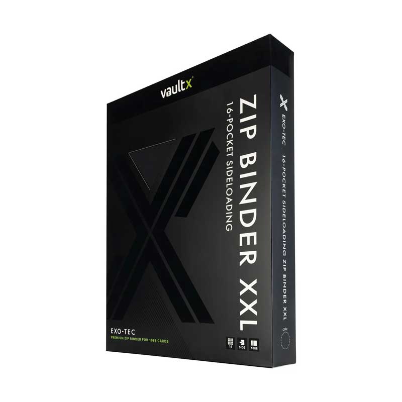 Vault X - Exo-Tec Zip Binder 16-Pocket XXL Signature Black