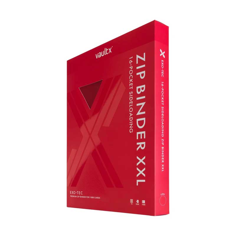 Vault X - Exo-Tec Zip Binder 16-Pocket XXL Fire Red