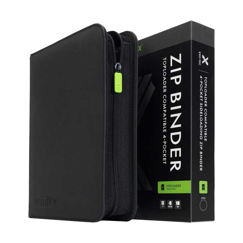 Vault X - Exo-Tec TOPLOADER Zip Binder 4-Pocket Signature Black