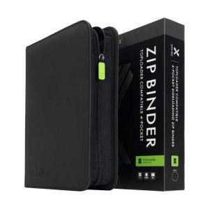 Vault X - Exo-Tec TOPLOADER Zip Binder 4-Pocket Signature Black