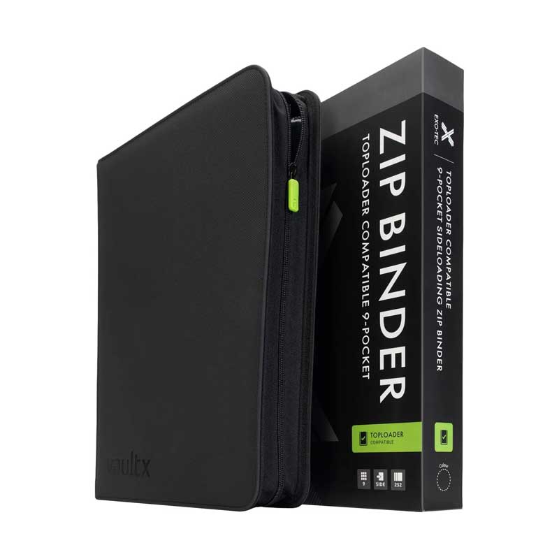 Vault X - Exo-Tec TOPLOADER Zip Binder 9-Pocket Signature Black