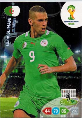 Grundkort, 2014 Adrenalyn World Cup #006. Islam Slimani (Algérie)