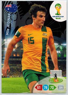 Grundkort, 2014 Adrenalyn World Cup #021. Mile Jedinak (Australia)