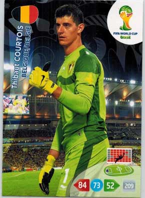 Grundkort, 2014 Adrenalyn World Cup #026. Thibault Courtois (Belgique/Belgie)
