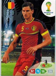 Grundkort, 2014 Adrenalyn World Cup #027. Jan Vertonghen (Belgique/Belgie)