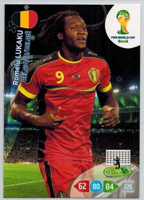 Grundkort, 2014 Adrenalyn World Cup #036. Romelu Lukaku (Belgique/Belgie)