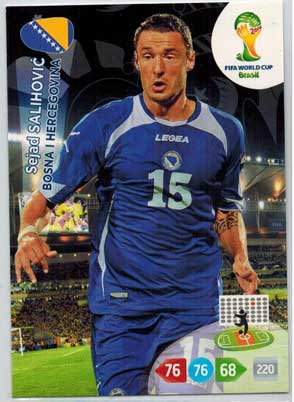 Grundkort, 2014 Adrenalyn World Cup #040. Sejad Salihovic (Bosna i Hercegovina)
