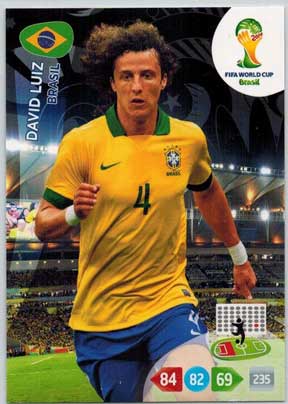 Grundkort, 2014 Adrenalyn World Cup #050. David Luiz (Brasil)