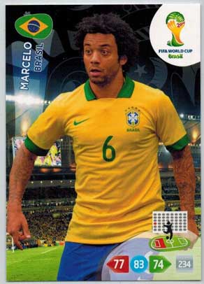 Grundkort, 2014 Adrenalyn World Cup #052. Marcelo (Brasil)