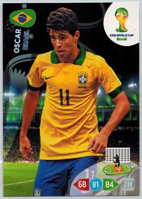 Grundkort, 2014 Adrenalyn World Cup #054. Oscar (Brasil)