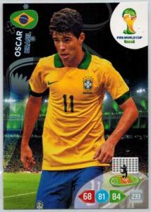 Grundkort, 2014 Adrenalyn World Cup #054. Oscar (Brasil)