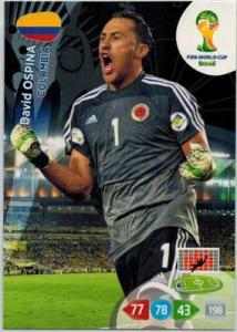 Grundkort, 2014 Adrenalyn World Cup #077. David Ospina (Colombia)