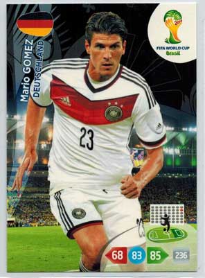 Grundkort, 2014 Adrenalyn World Cup #117. Mario Gomez (Deutschland)